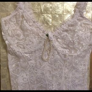 White lace lingerie. NWOT