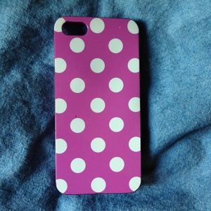 purple and white polka dot iphone 5 case