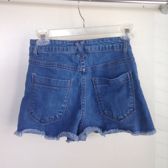 Denim Blue high waisted shorts - Picture 2 of 2