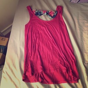 Rue21 Red Tank Top w/ Bow