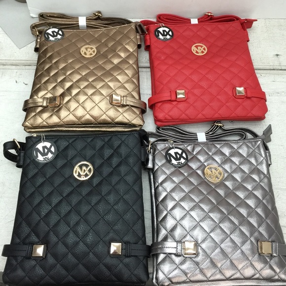 NX quilted messenger bag