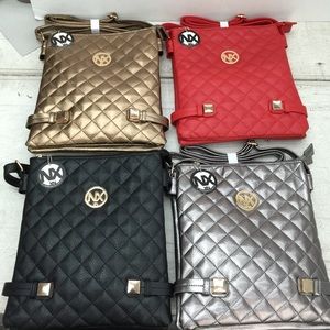 NX quilted messenger bag