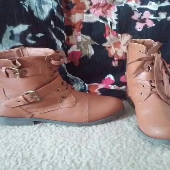 Camel Buckle Boots