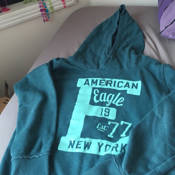 American Eagle Green Sweatshirt - Picture 2 of 3