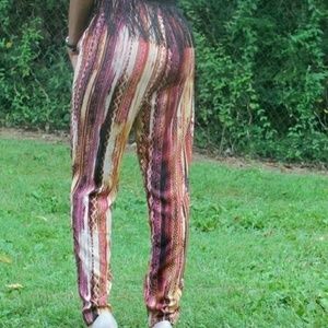 Multi colored tribal slouchy pants