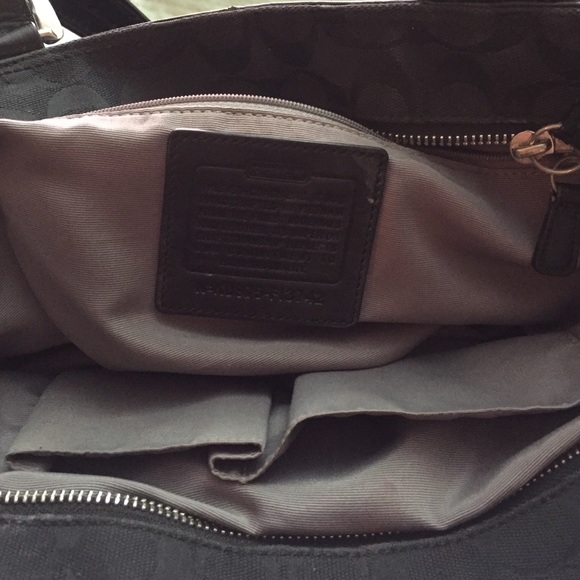 Coach- Lg Black Baguette Bag (LIKE NEW EXTERIOR) - Picture 3 of 4