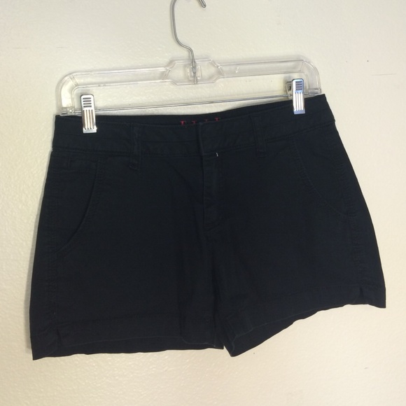 Black Low Rose Shorts