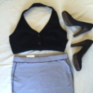 Old Navy flirty striped stretch skirt