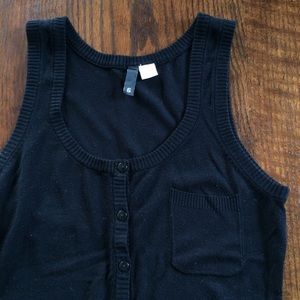 H&M Black Knit Pocket Vest