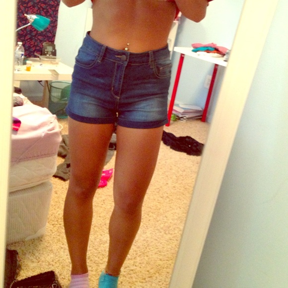 High waisted Jean shorts