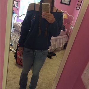 Winnie the Pooh crew neck off the shoulder