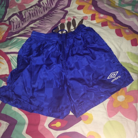 Blue soccer shorts