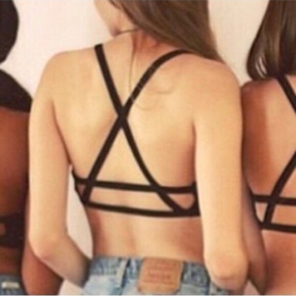 White caged padded bralette - Picture 3 of 3