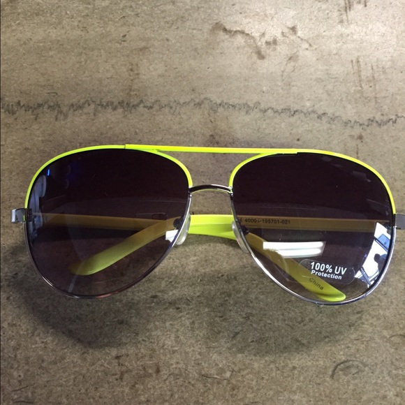 Neon yellow sunglasses