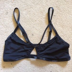 Black strappy bralette