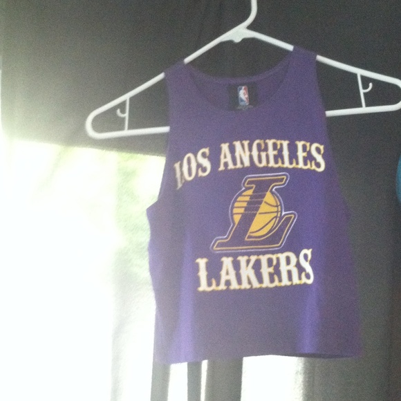 Women's lakers basketball crop top