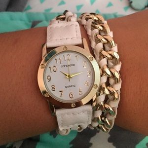 White and gold Watch/bracelet!