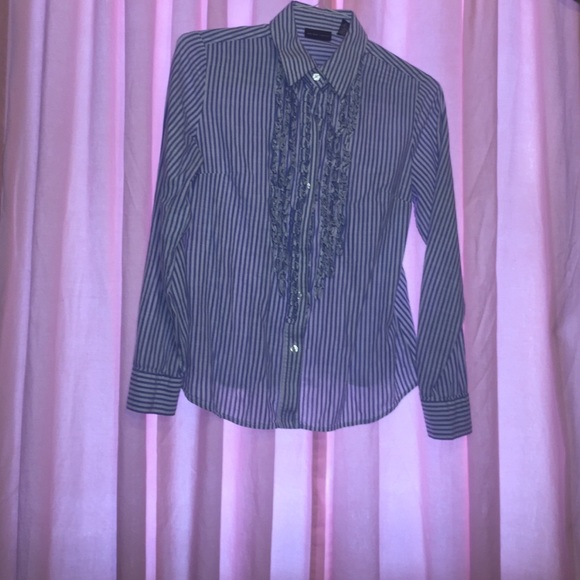 Blue and White Striped Shirt