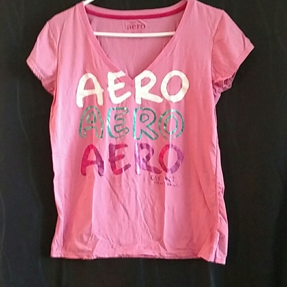 Pink aeropostale t shirt