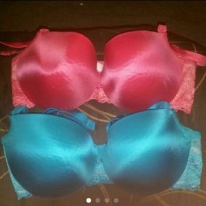 Pink & blue bras 40DD