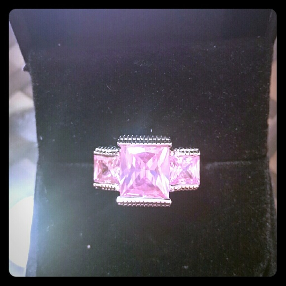 Pink Topaz Sterling Silver Ring