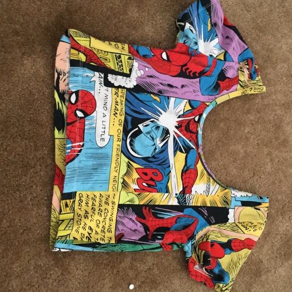 Marvel comics crop top