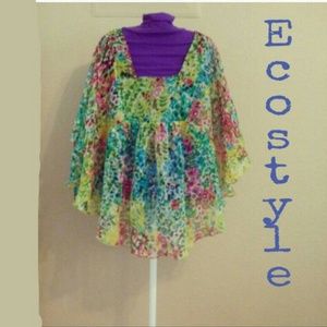 Gorgeous floral poncho