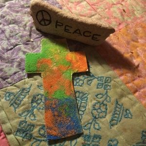 Peace rock and cross