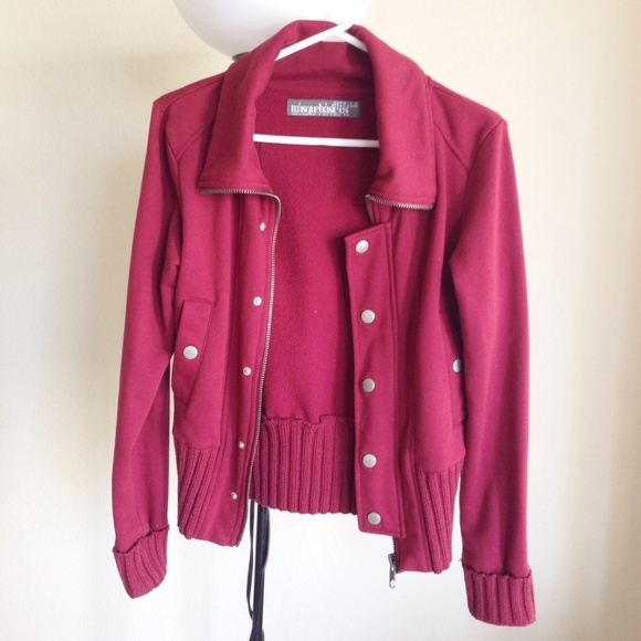Zara red moto jacket