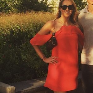 Red Cap Sleeve Dress