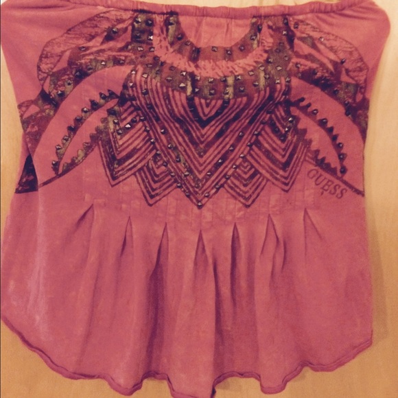 Guess studded tube top