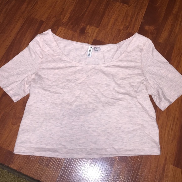 Peached black marble crop top. Never worn