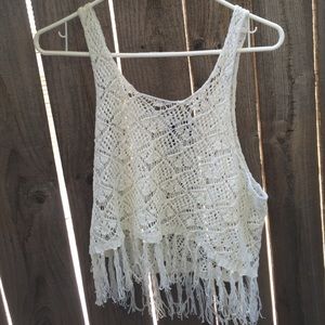 White tank beach cover up