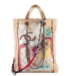 Chanel Graffiti Print Large Tote Bag