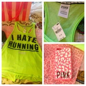 LOWERED PRICE 💕 Pink Tank & iPhone 5 Case, NWT‼️