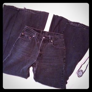 Vintage Extreme Black Bell Bottoms