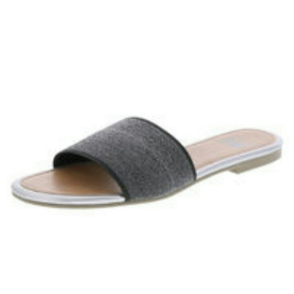Metallic Slide Sandals - Picture 1 of 4