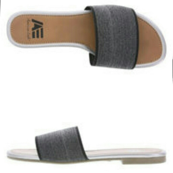 Metallic Slide Sandals - Picture 2 of 4