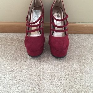 Red Mary Janes