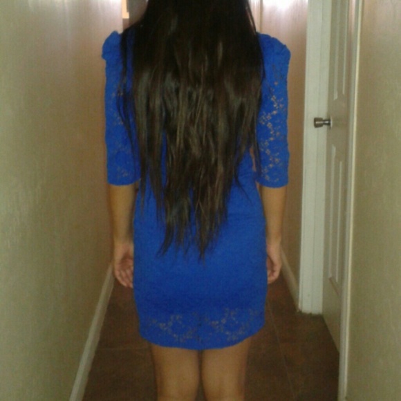 Vibrant blue tight dress