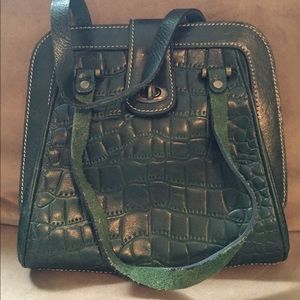 Patricia Nash green Italian leather