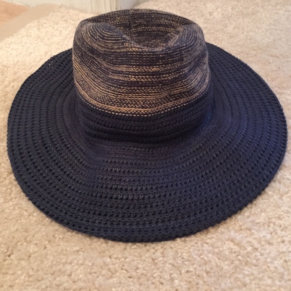 Anthropologie Navy Brimmed Hat