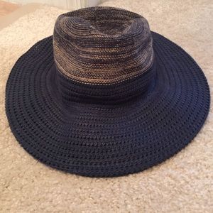 Anthropologie Navy Brimmed Hat