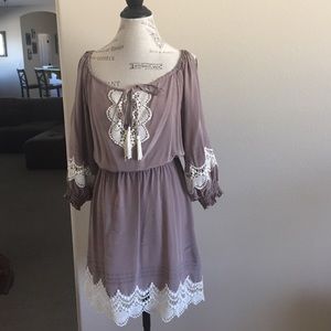 Bebe 100% nylon with crochet detail.