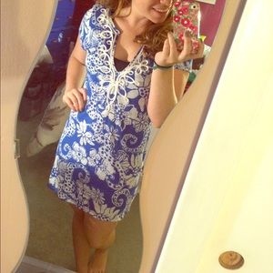 Lilly Pulitzer Eyelet Seahorse Print dress