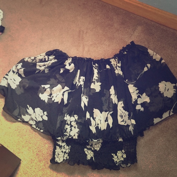Black and white blouse