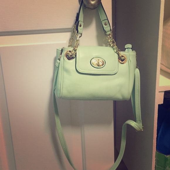 Mint colored purse