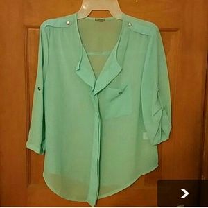Mint colored blouse