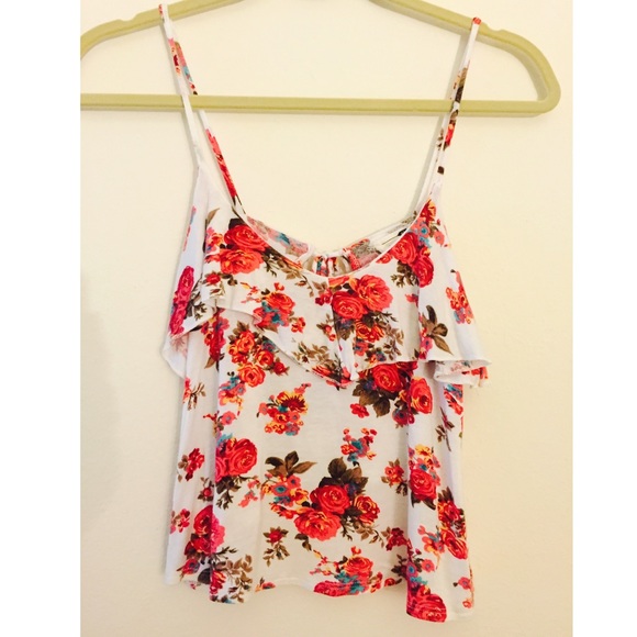 LA Hearts Floral Cropped Tank - Picture 1 of 4