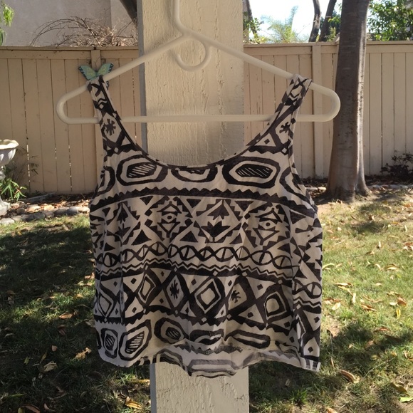 Black & White Crop Top